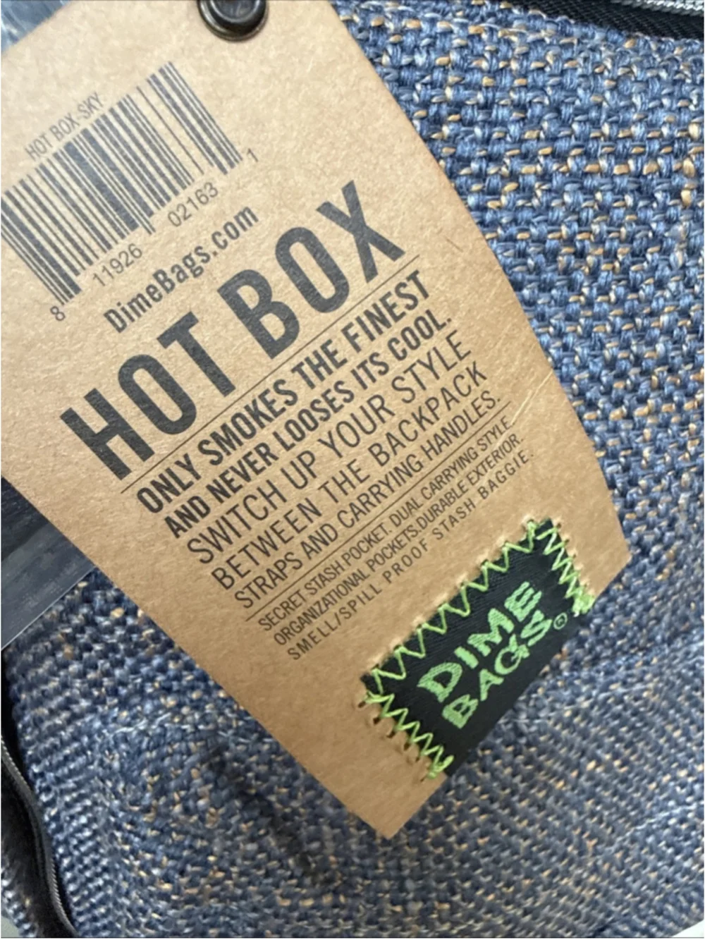 DIME BAGS Hot Box Sky Backpack Lightweight Travel Bag Smell Proof NWT